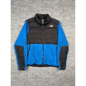 The North Face 550 Hybrid Fleece Down Jacket Kids L 14/16 Blue Black Full Zip